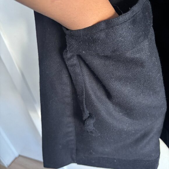 $850 Stephan Schneider Black Wool Hooded Coat/ Jacket - Large- XL - Picture 11 of 12